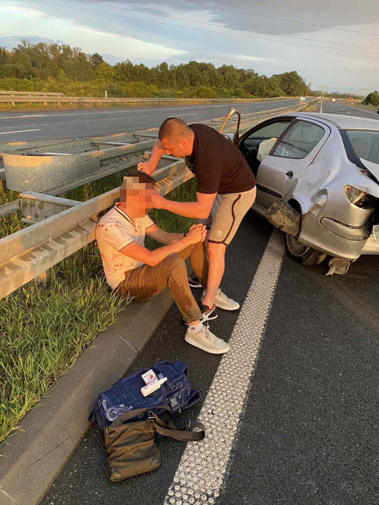Saobraćajna nesreća kod Čačka, Čačak, autoput, auto put, Filip Veličković, prva pomoć Foto: Privatna arhiva
