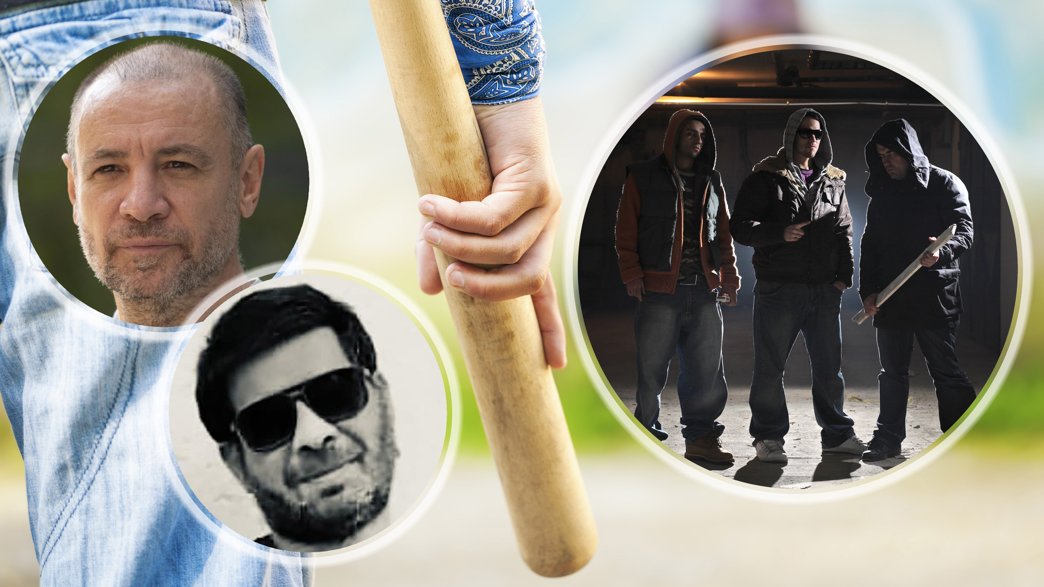 Aggressive,Man,With,A,Baseball,Bat,Against,Other,Man