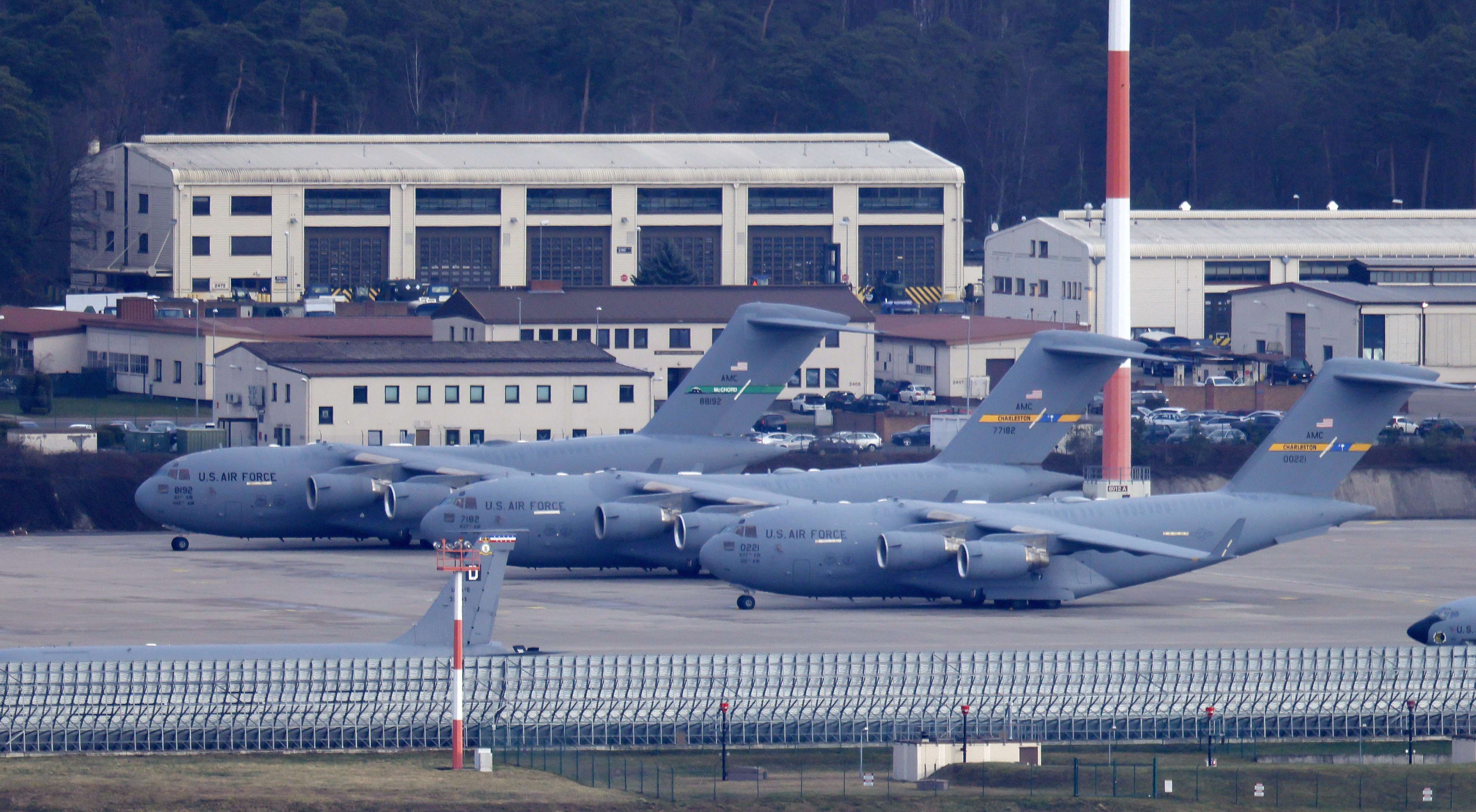 US troops deployed at US Air Base in Ramstein, Germany