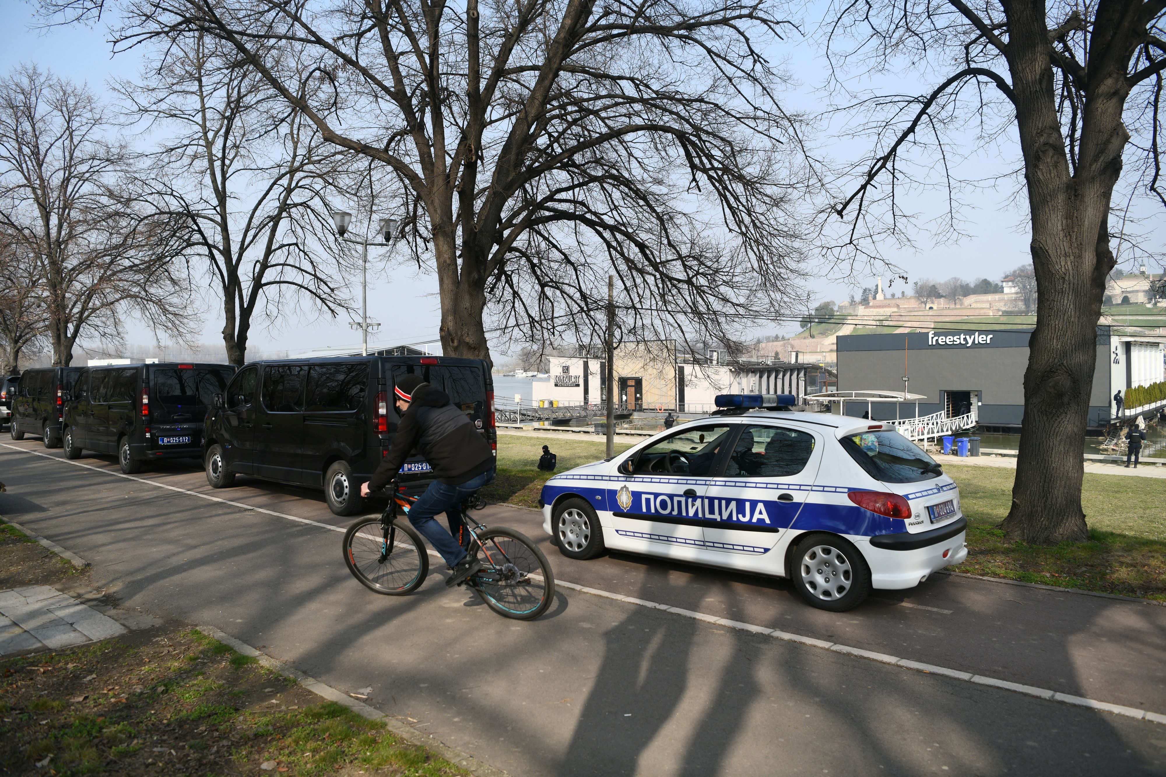 Beograd 24.02.2021. Splav Freestyler, Fristajler, policija, racija, pretres, Foto: Filip Krainčanić/Nova.rs