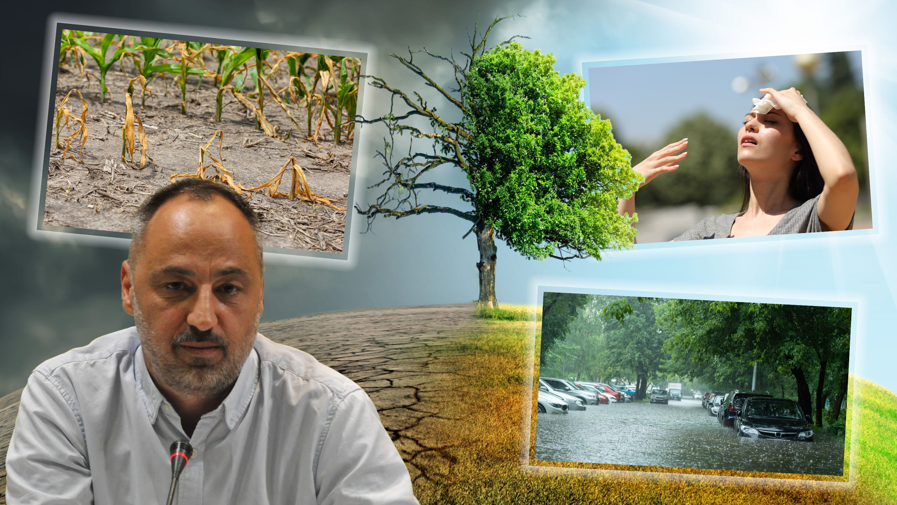 Vladimir Đurđević, klimatolog, suša, vrelina, oluja, vremenske prilike, neprilike, kombo Foto: Shutterstock/Medija Centar Beograd