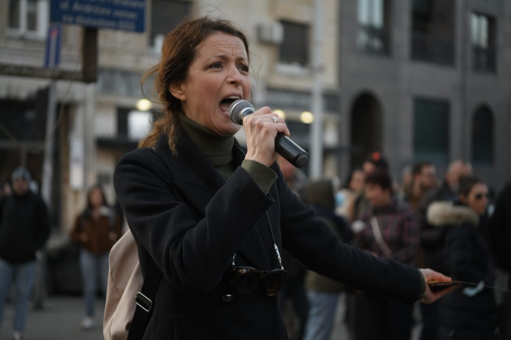 Beograd, 13.02. 2022. Eko protest, ekološki protest, kreni promeni, rio tinto, protest ispred predsednistva, demonstracije Foto: Dragan Mujan/Nova.rs