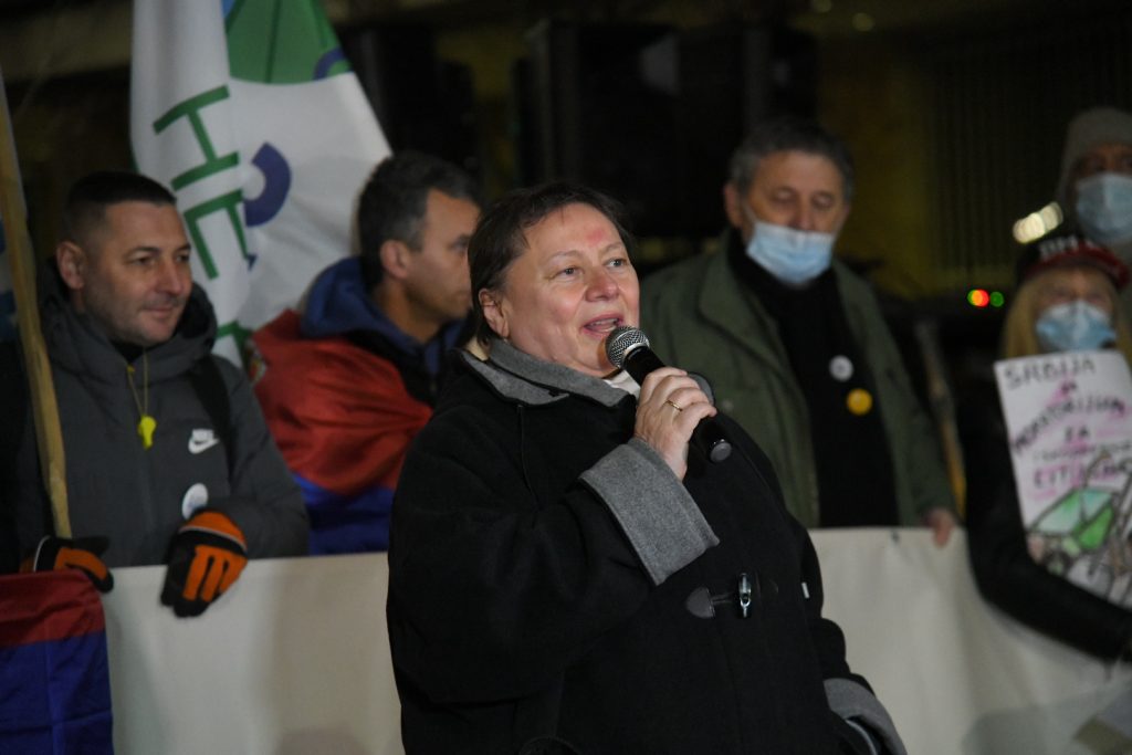 Beograd, 03.02.2022. Predsedništvo, Zabranjeni protest Kreni Promeni Foto: Nemanja Jovanović/Nova.rs