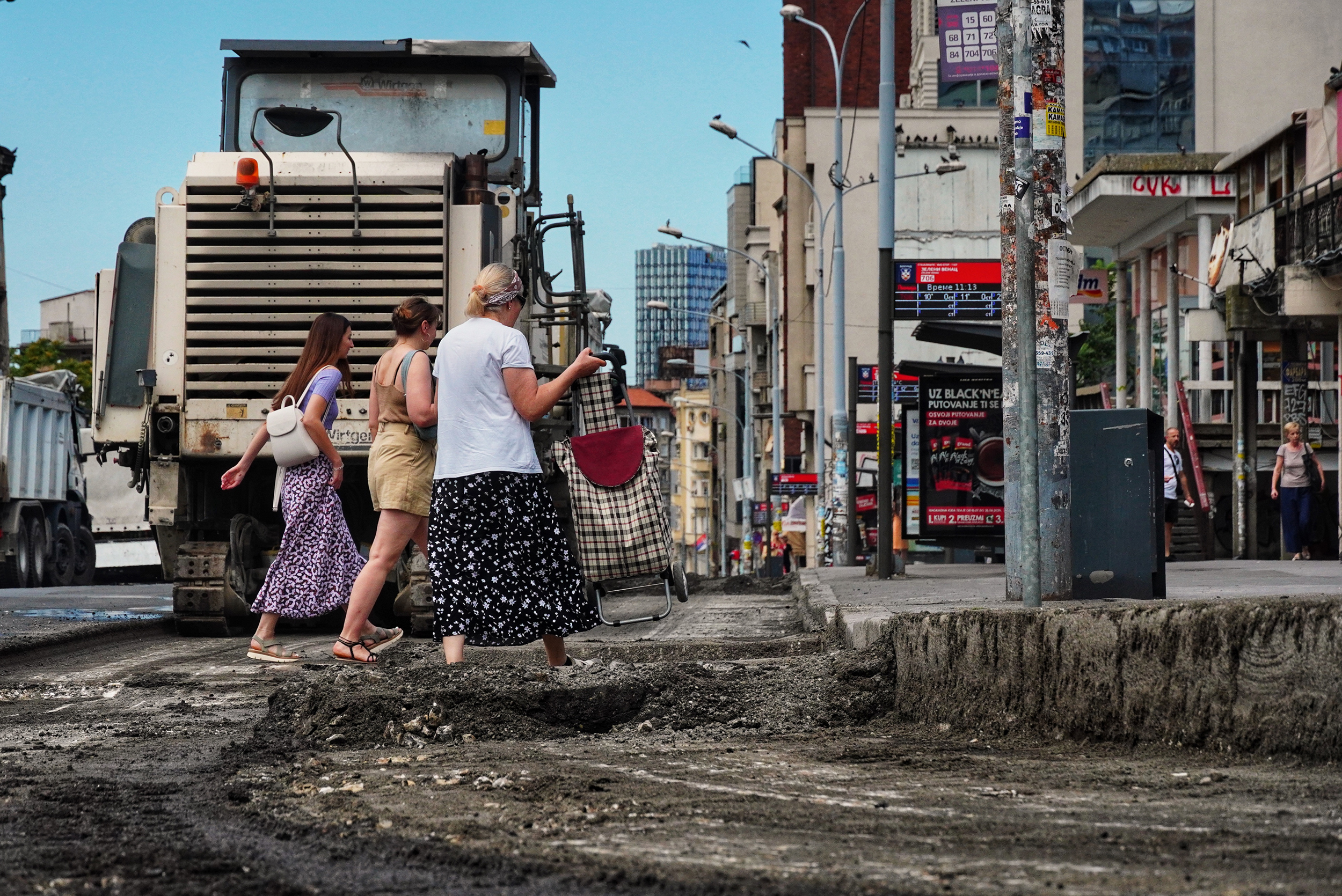 Beograd, 29. jula 2024.- Zbog radova na okretnici "Zeleni venac”, došlo je do promena u radu linija javnog prevoza. FOTO TANJUG/ VLADIMIR ŠPORČIĆ/ nr