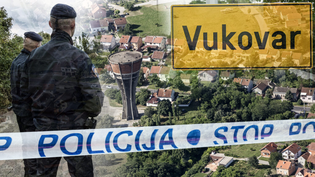 Vodotoranj - Vukovar from the air vukovar policija tabla toranj