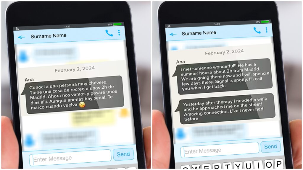 Ana Knežević, nestala, Madrid, Španija poruke