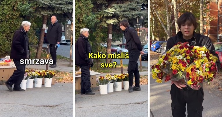 Luka kupio cveće od žene sa ulice