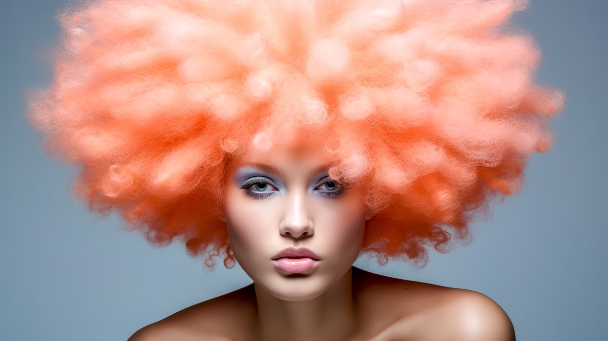 art portrait of a beautiful young woman with peach-colored hair.,Image: 830445401, License: Royalty-free, Restrictions: , Model Release: no, Credit line: Eduard Goričev / Panthermedia / Profimedia