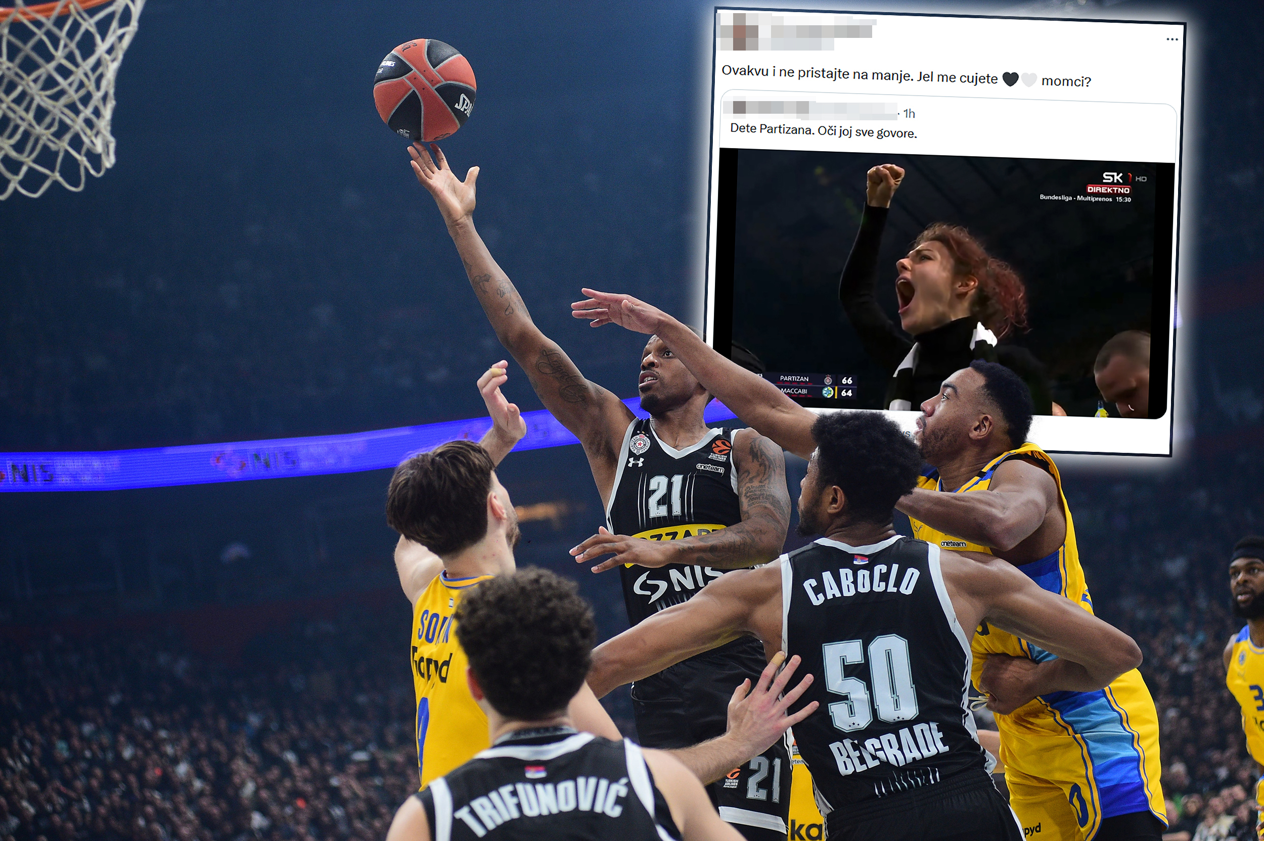 The match of the 21st round of the Turkish Airlines Euroleague between KK Partizan Mozzart Bet Belgrade and KK Maccabi Playtika Tel Aviv was played in Stark Arena.Utakmica 21. kola Turkish Airlines Evrolige izmedju KK Partizan Mozzart Bet Belgrade i KK