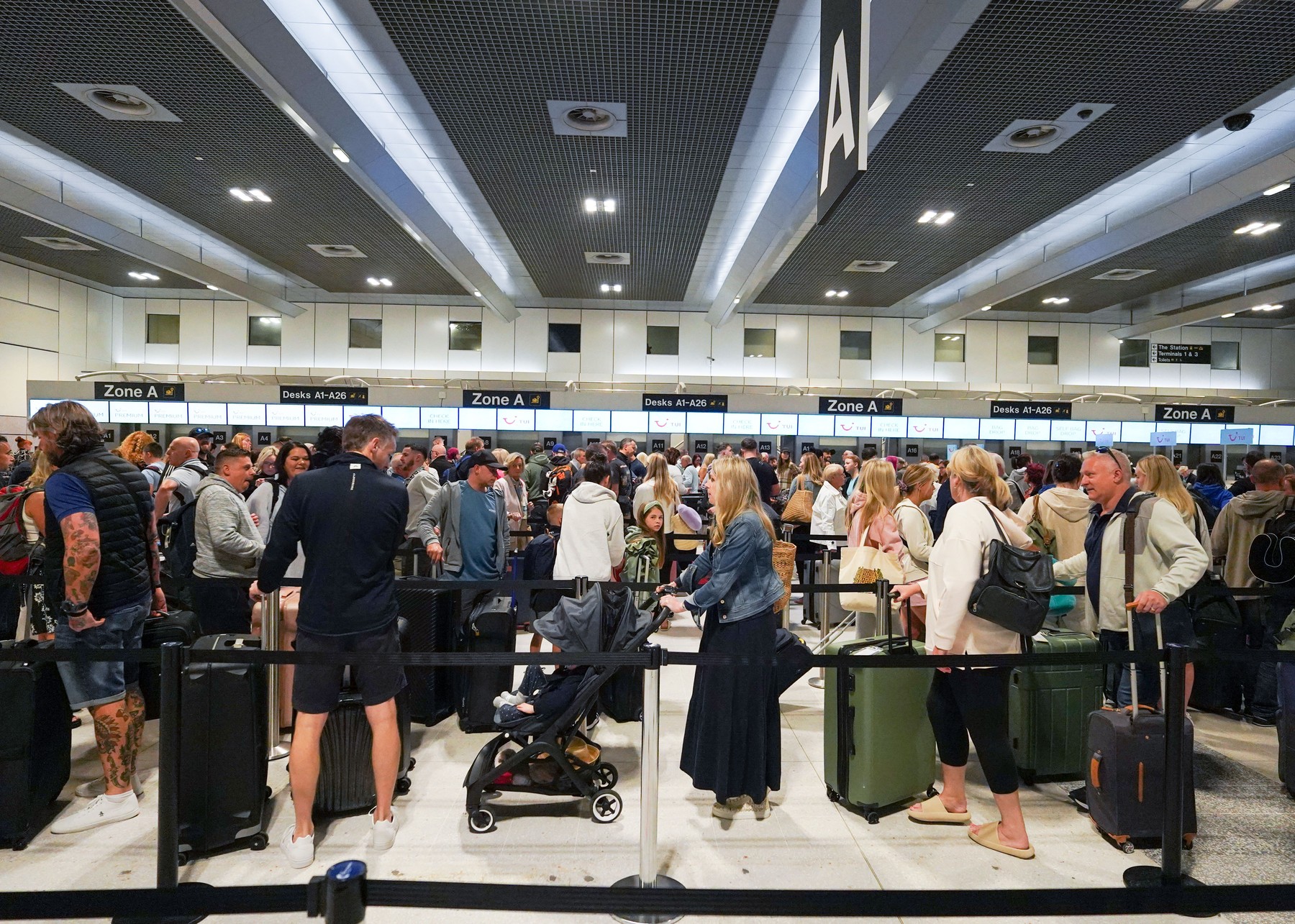 Major technical issue with UK air traffic systems causes severe disruption, Manchester, Greater Manchester, UK - 29 Aug 2023