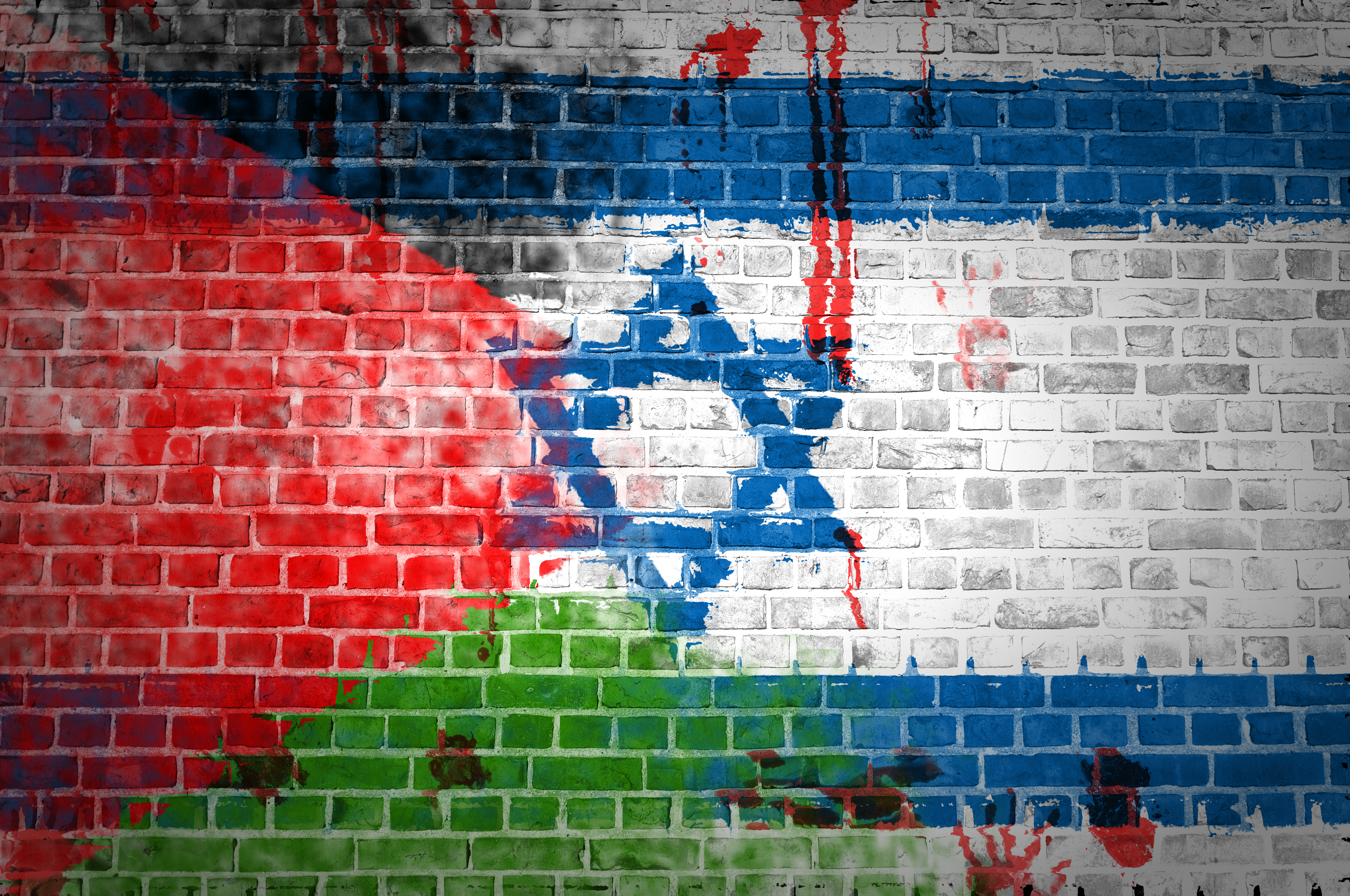 Palestina Izrael sukob ilustracija zastava