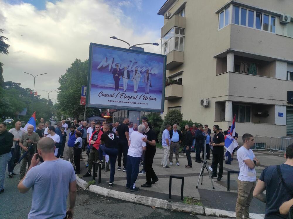 Podgorica, zgrada Vlade Crne Gore, okupljanje građana, Rezolucija o Srebrenice Foto: Aljoša Turović/Vijesti.me