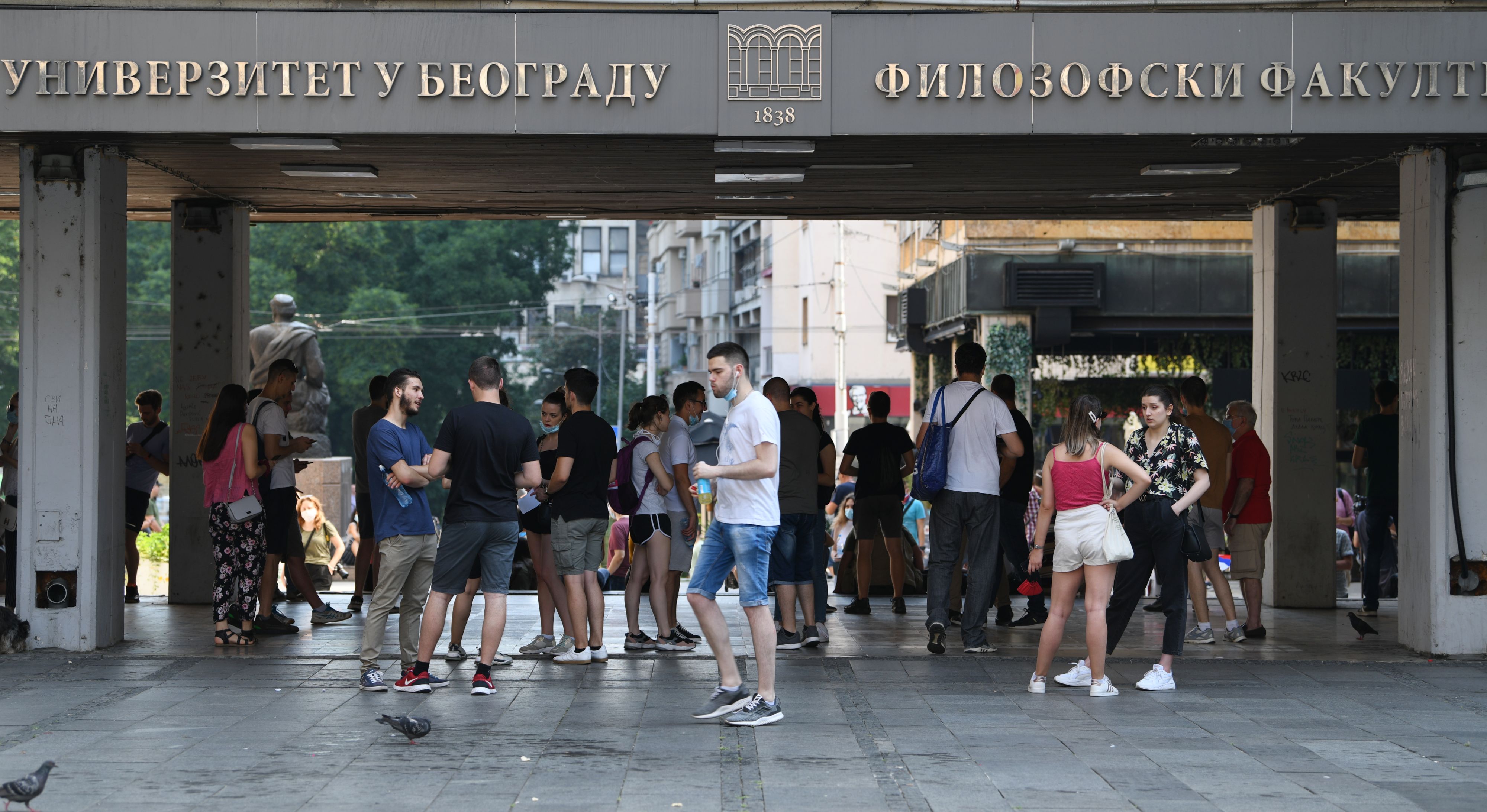Beograd, 03.07.20220. Filozofski fakultet, plato, protest, studenti Foto: Filip Krainčanić/Nova.rs