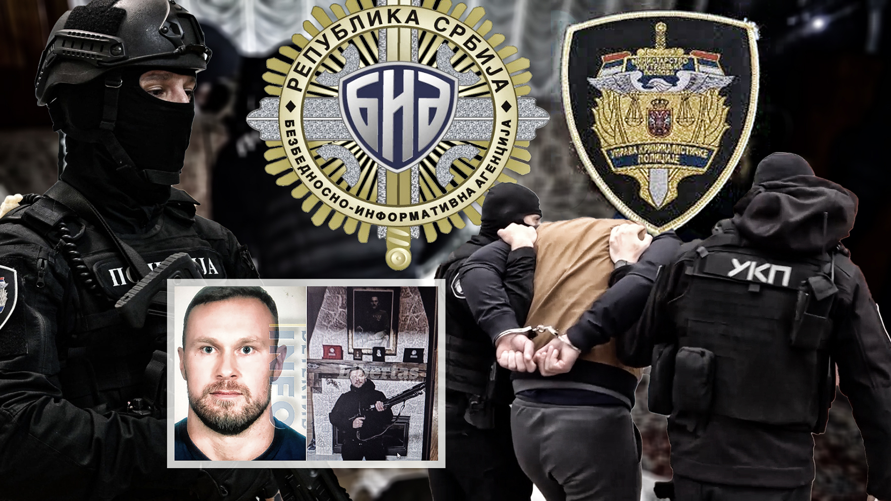 HAPŠENJE BIA  UKP,  Ljubo Milović, Radoje Zvicer i Veljko Belivuk