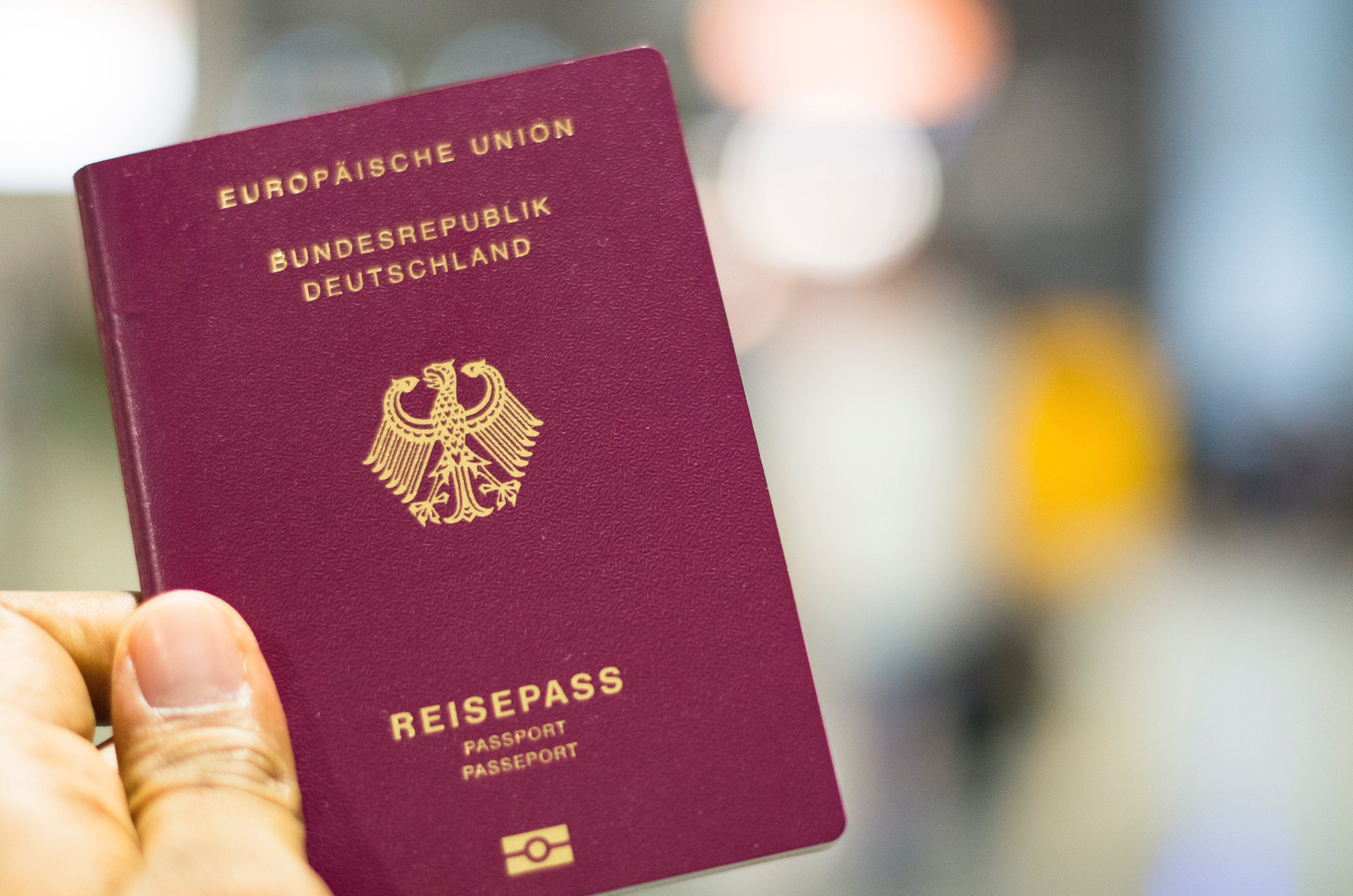 Munich,,Germany,-,September,29,2019:,Passenger,Holding,German,Passport