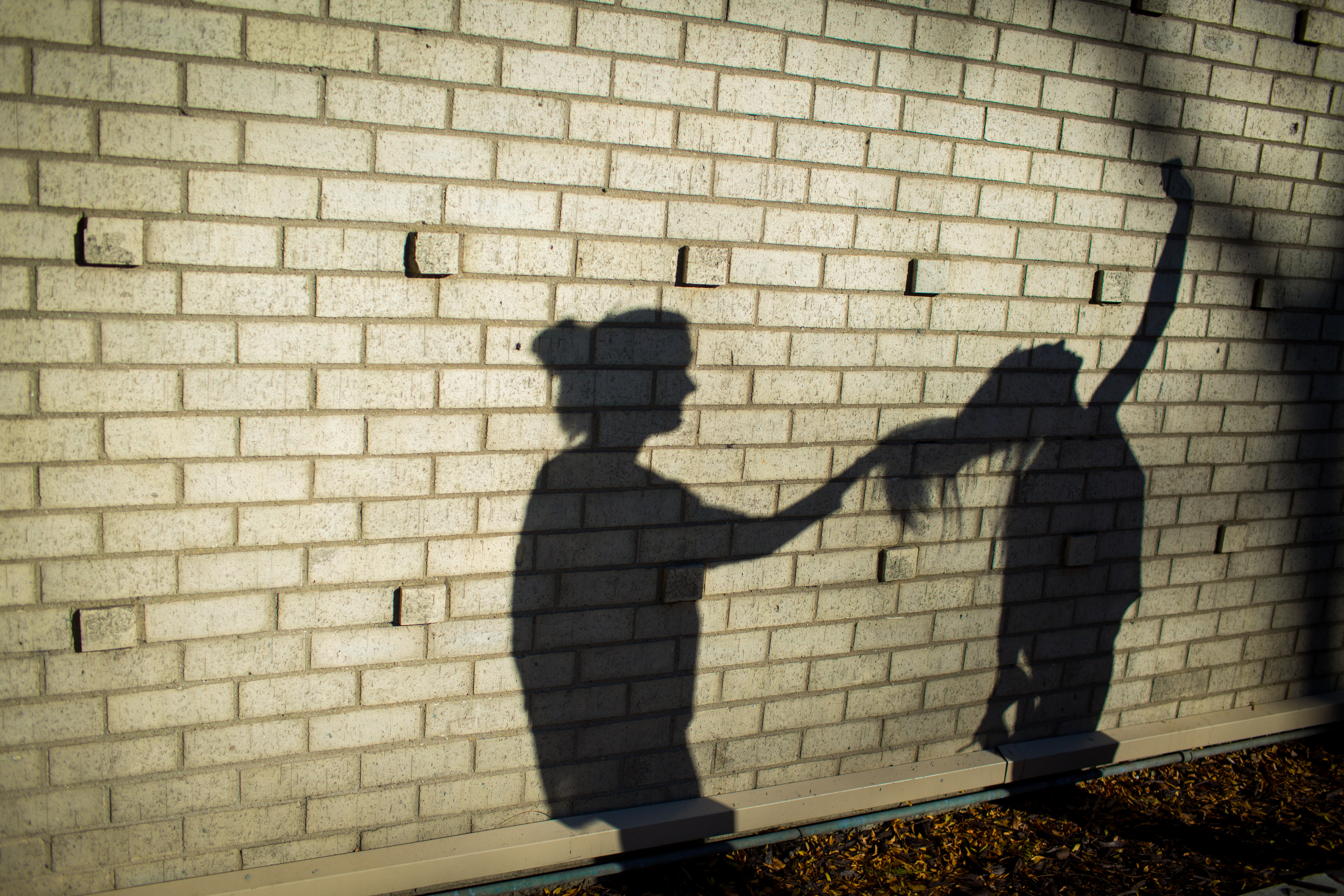 Women,Fight,And,Pull,Hair.,Shadows,On,The,Wall.