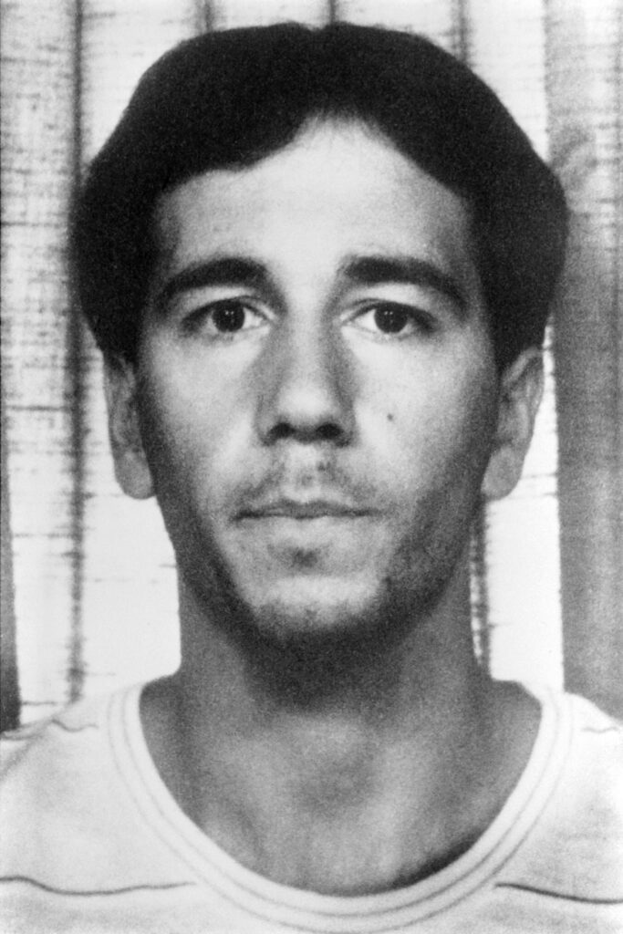 Undated picture shows French armed robber Bruno Sulak after his arrest on January 25, 1982.,Image: 639748464, License: Rights-managed, Restrictions: , Model Release: no, Credit line: Joel ROBINE / AFP / Profimedia