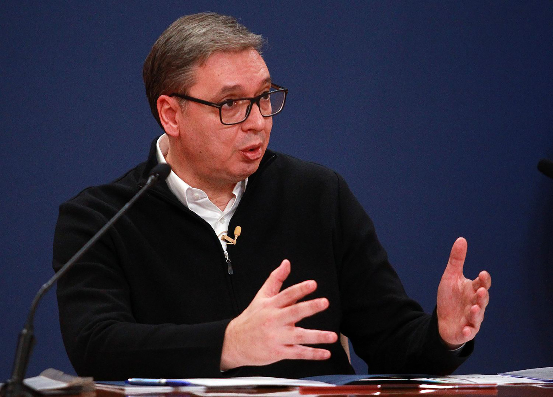 Mesto: Beograd
Datum: Tue Nov 19 19:29:28 CET 2024
Dogadjaj: POLITIKA - obraćanje javnosti predsednika Srbije Aleksandra Vučića 
Fotoreporter: Aleksandar Barda
Ličnosti: Aleksandar Vučić
Izvor: FoNet
