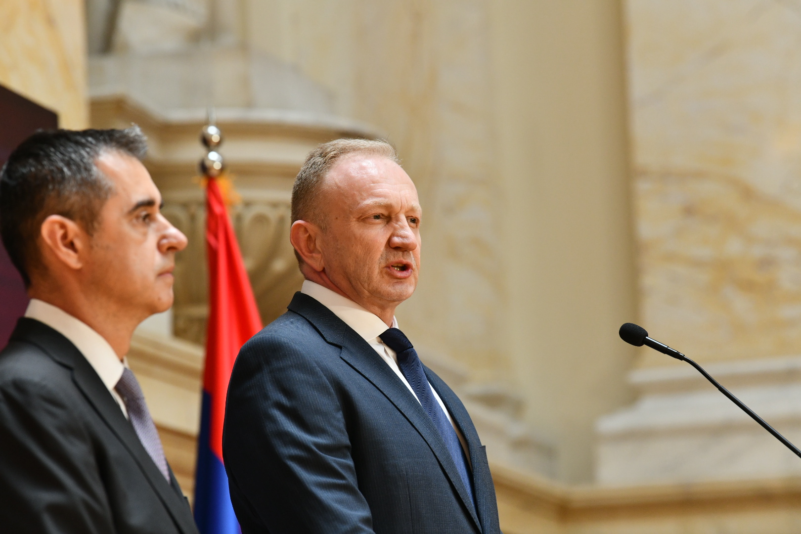 Beograd, 17: Jul 2024. KZŠ, Dragan Đilas, Stranke slobode i pravde,  konferencija za medije Foto: Vesna Lalić/Nova.rs