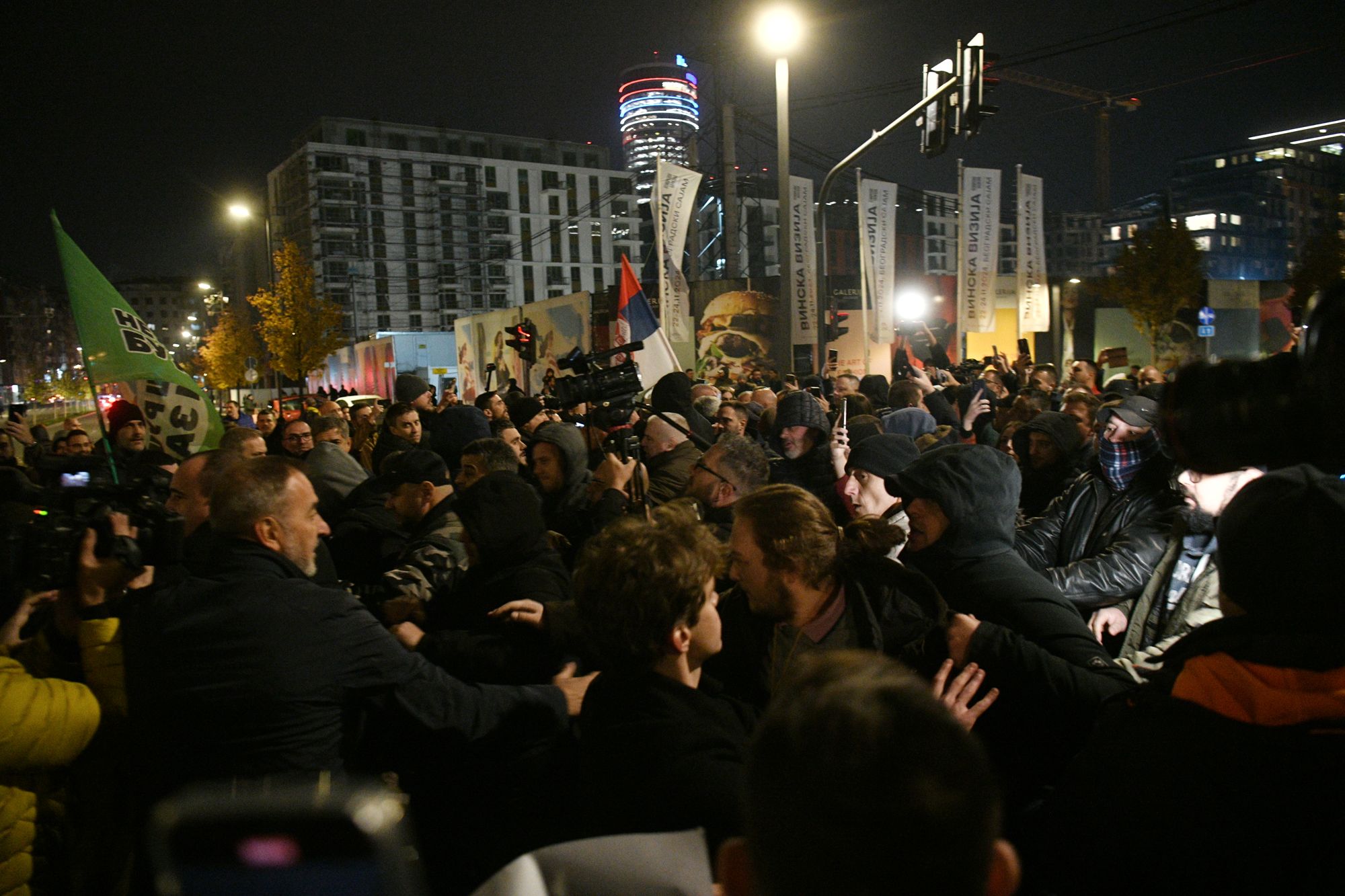 Beograd, 27.11.2024. u blizini Starog Savskog mosta u Beogradu na vodi, protest, protestna blokada, inicijativa Most ostaje, koškanje, tuča Foto: Filip Krainčanić/Nova.rs