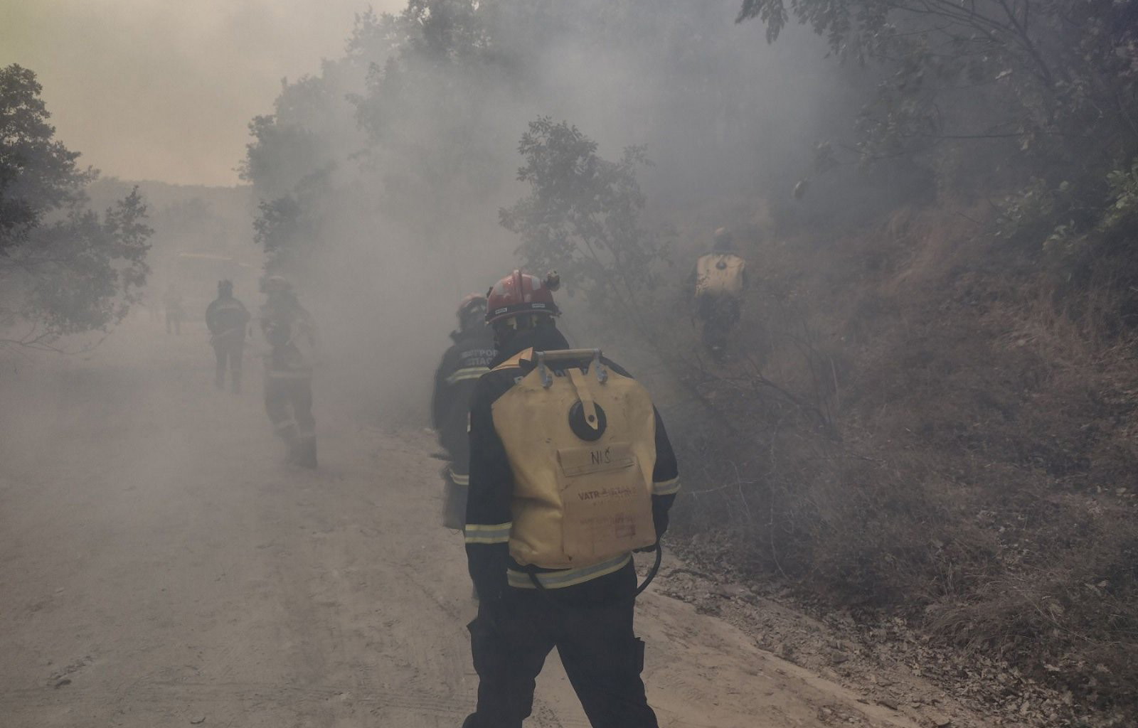 Srpski vatrogasci gase grčki požar