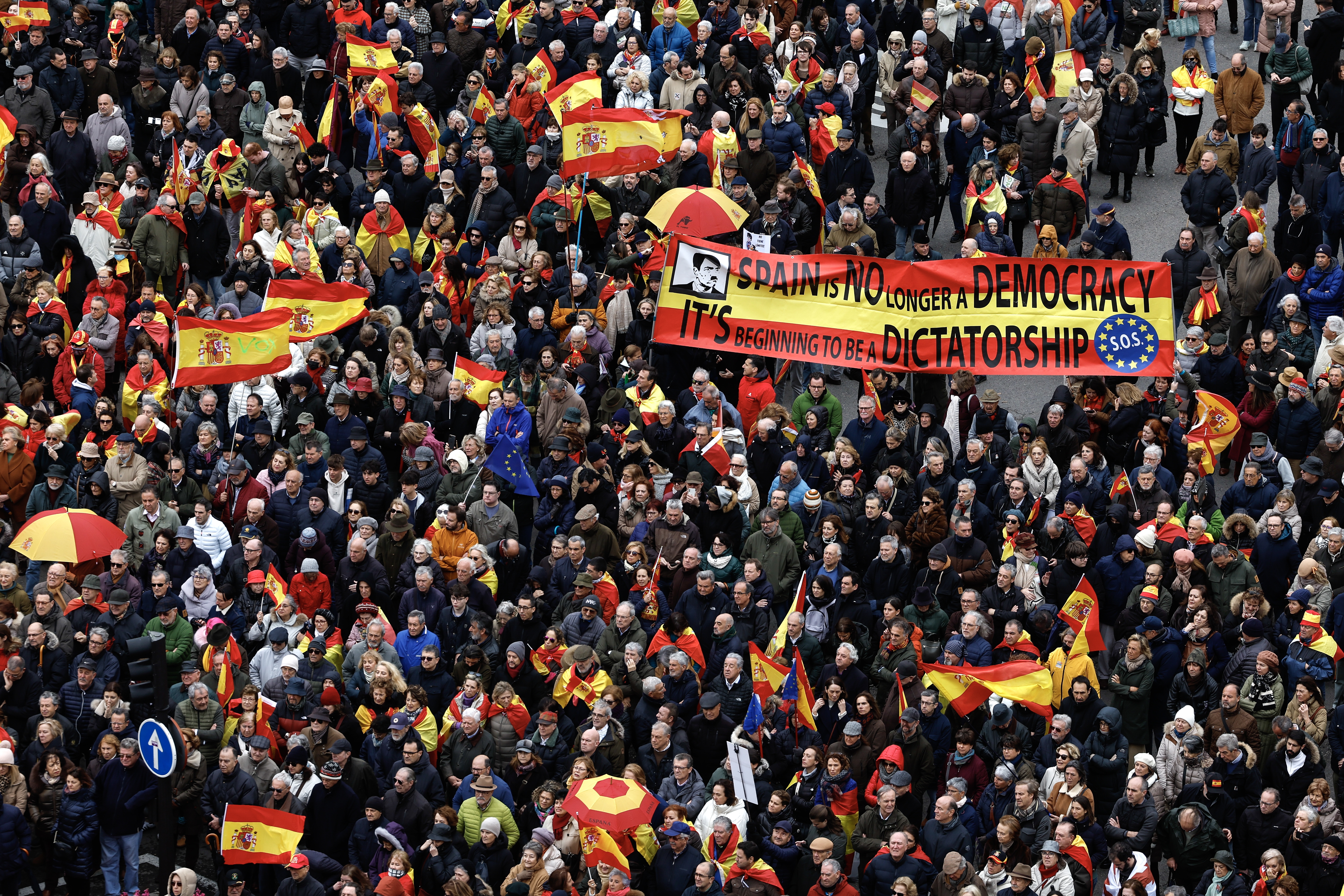 Anti-government protesters demonstrate against Amnesty Law in Madrid