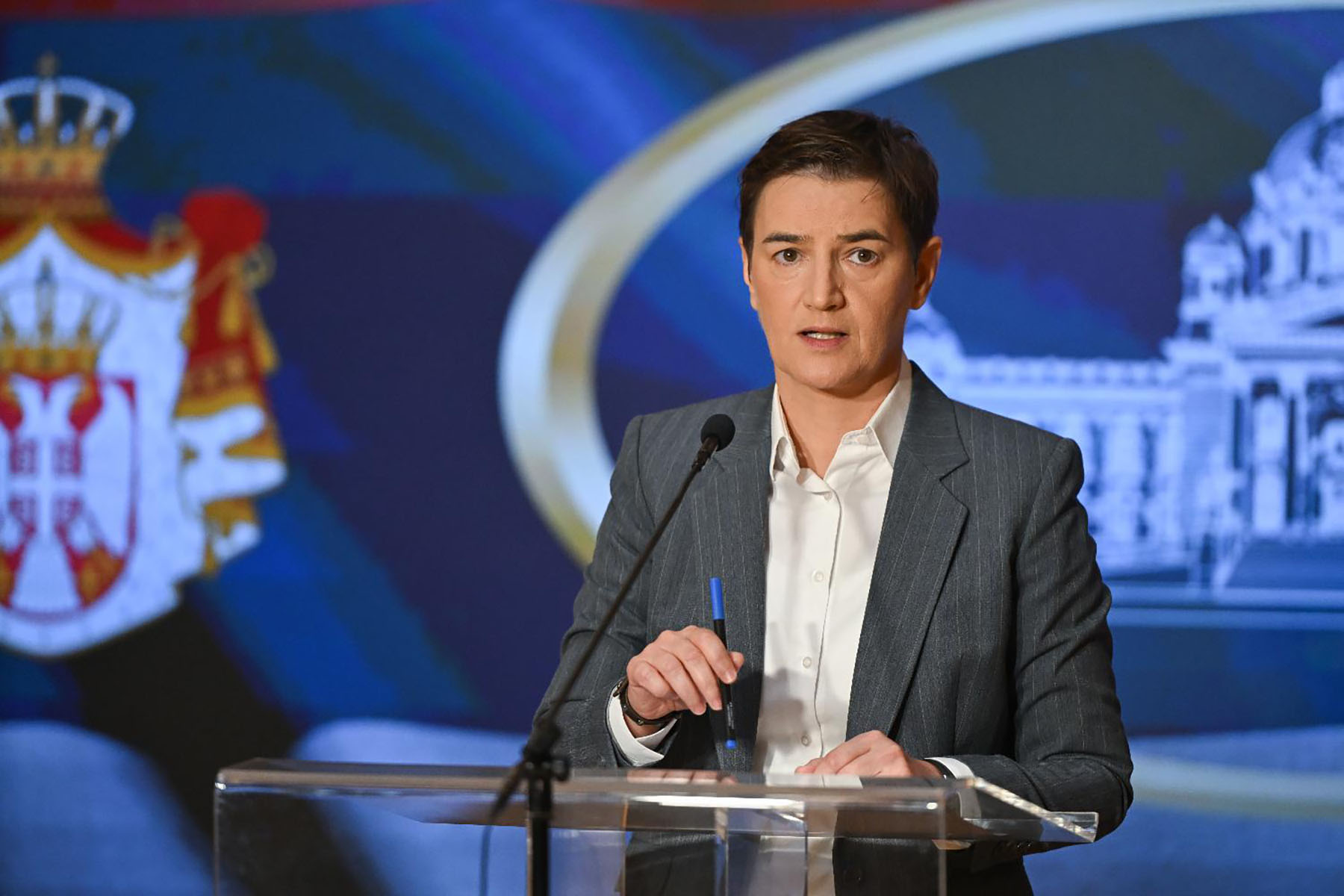 Mesto: Beograd
Datum: Fri Dec 20 10:56:03 CET 2024
Dogadjaj: POLITIKA - vanredna pres konferencija predsednice Skupštine Ane Brnabić
Fotoreporter: Peđa Vučković
Ličnosti: Ana Brnabić
Izvor: FoNet