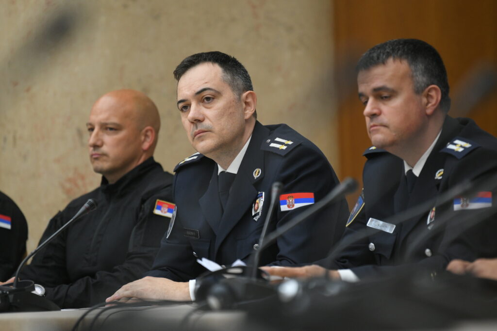 Beograd 11. maj 2023. Vanredna konferencija MUP-a Srbije povodom hapsenja Foto:Nemanja Jovanović/Nova.rs