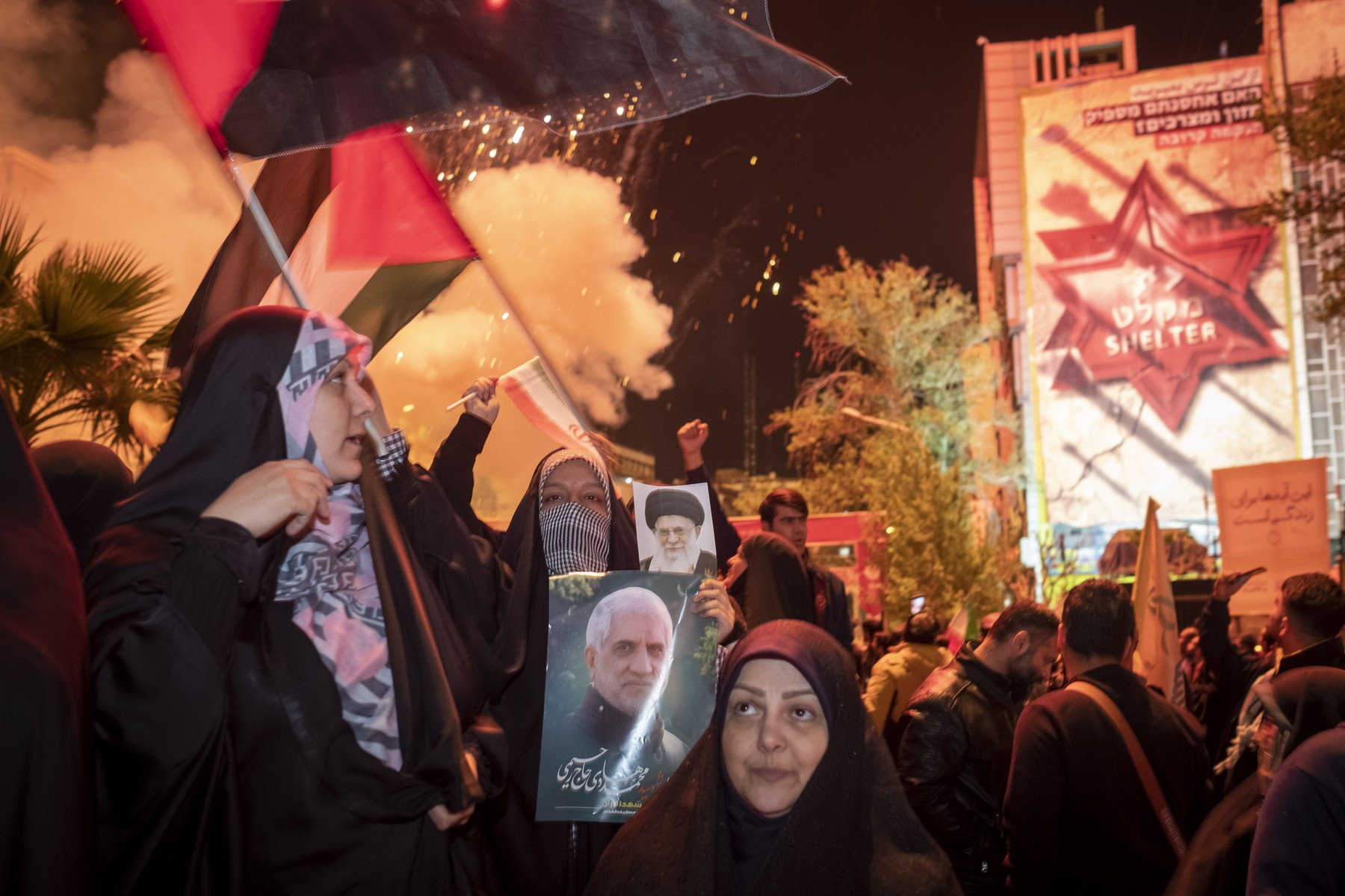 Iranians Celebrate Iran's IRGC Missile And UAV Attack Against Israel, Tehran - 14 Apr 2024