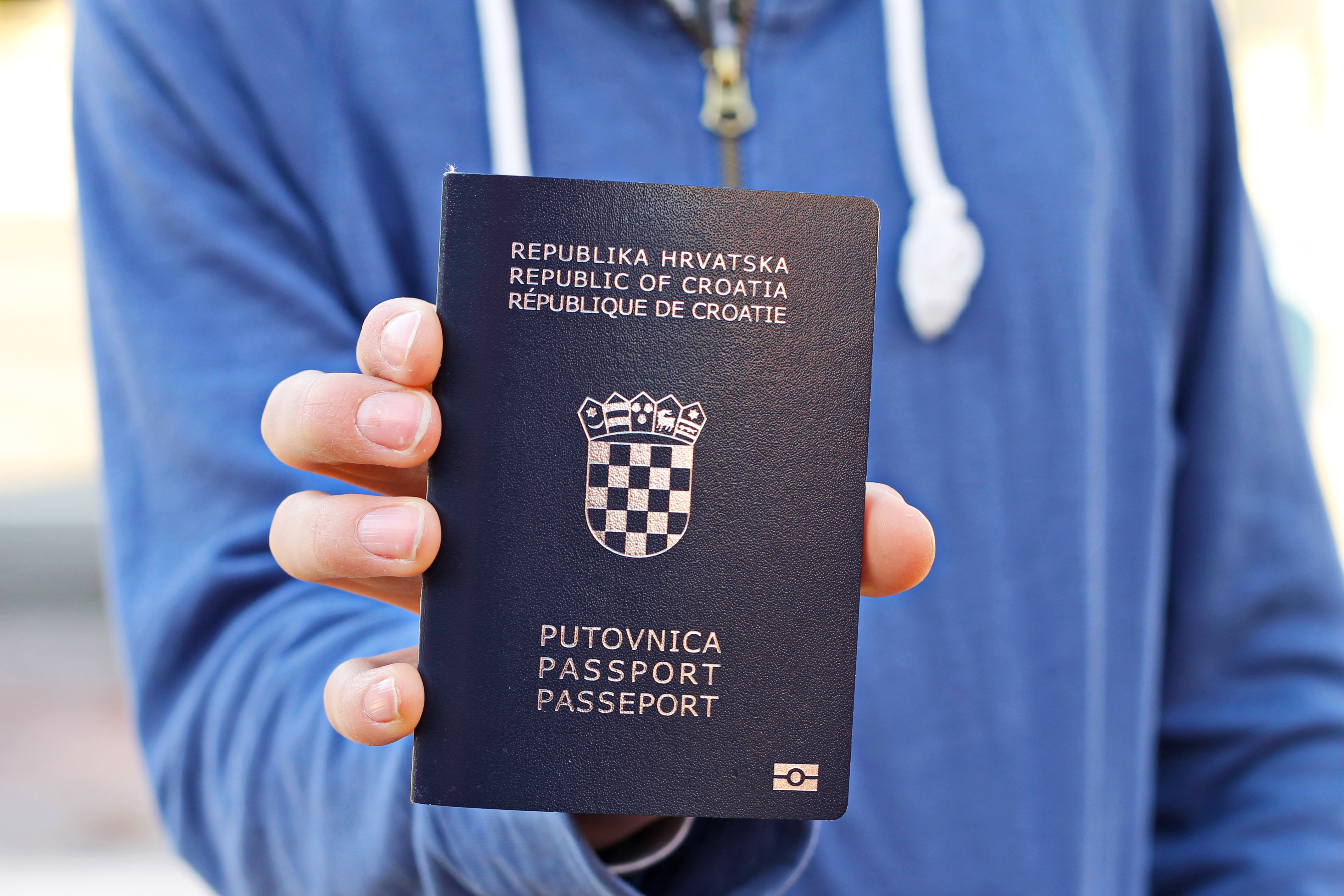 Croatian,Passport,In,Hand