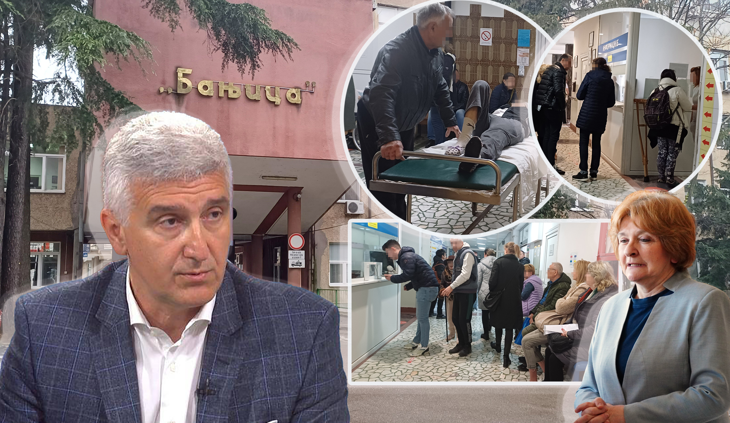 Prof. dr Zoran Baščarević o operacijama i listama čekanja na Banjici odgovara Dani Grujičić
kaver: dr Zoran Baščarević (direktor Banjice) u fokus, Institut Banjica, pacijenti na ortopediji i malu fotku Dane Grujičić, da izviruje negde :)))