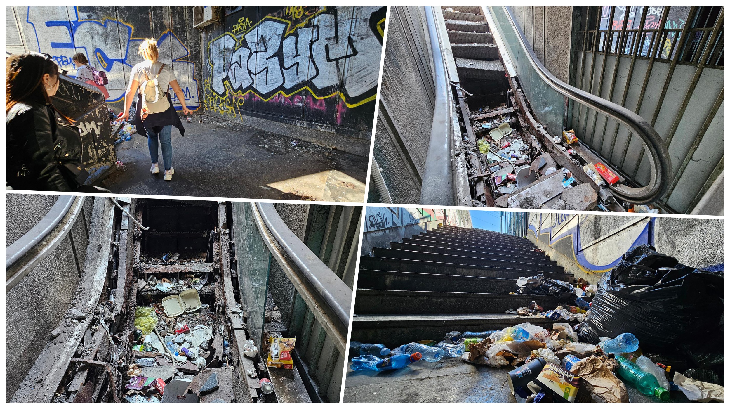 Mesto: Beograd
Datum: Sat Mar 23 14:14:19 CET 2024
Dogadjaj: OPŠTINE - delovi podzemnog prolaza koji vode ka Železničkoj stanici su ponovo zapušteni, i puni raznog đubreta
Fotoreporter: Marko Dragoslavić
Izvor: FoNet