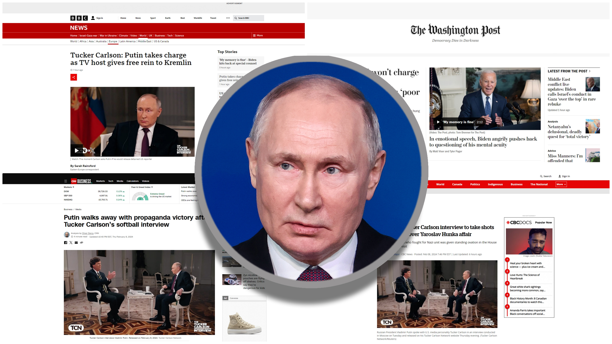 putin svet naslovne strane