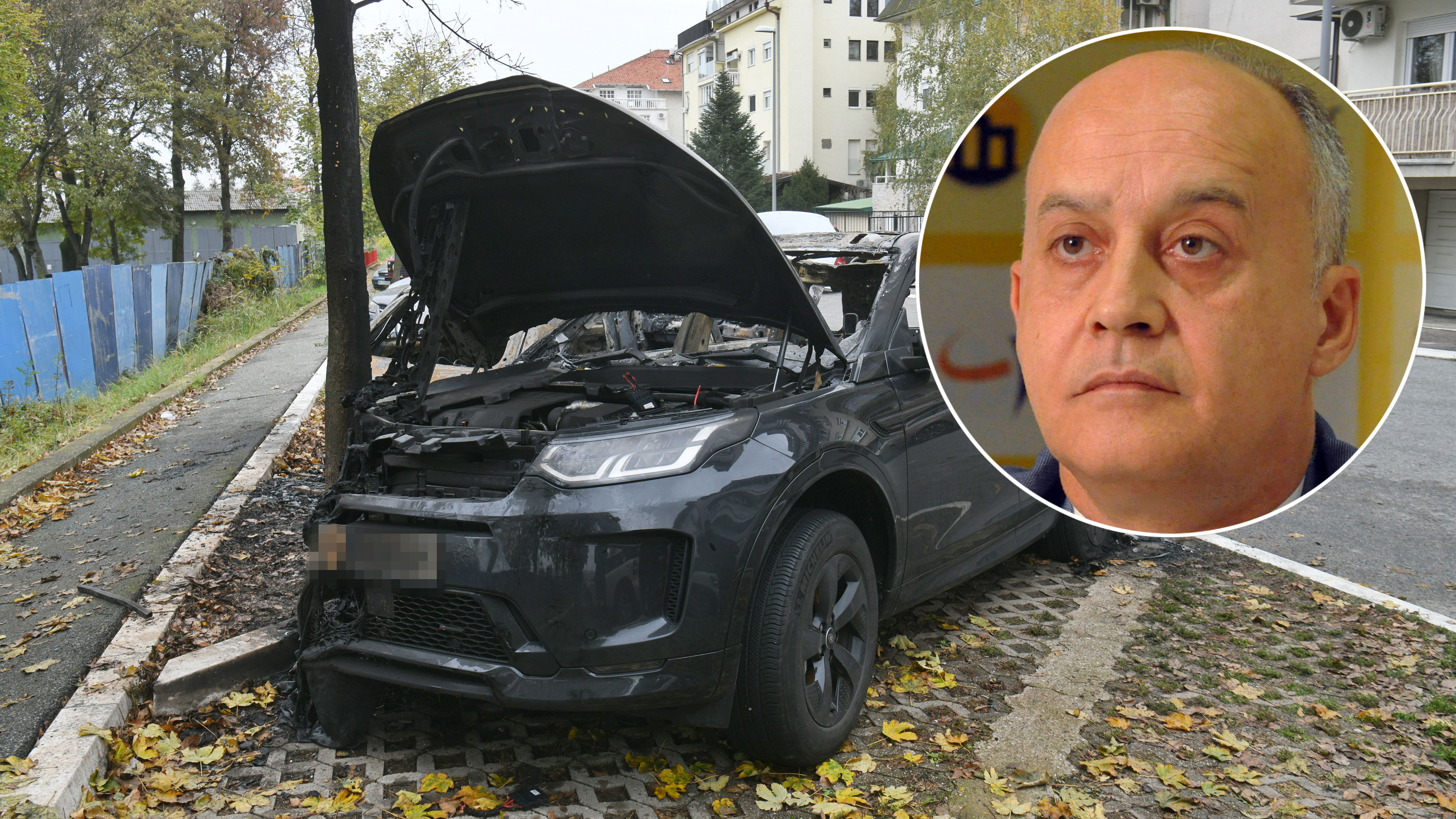 Beograd 23.11.2023.  Izgoreli automobili, izgoreo automobil Aleksandra Seničića, direktora Jute, Dedinje, hronika Foto: Filip Krainčanić/Nova.rs