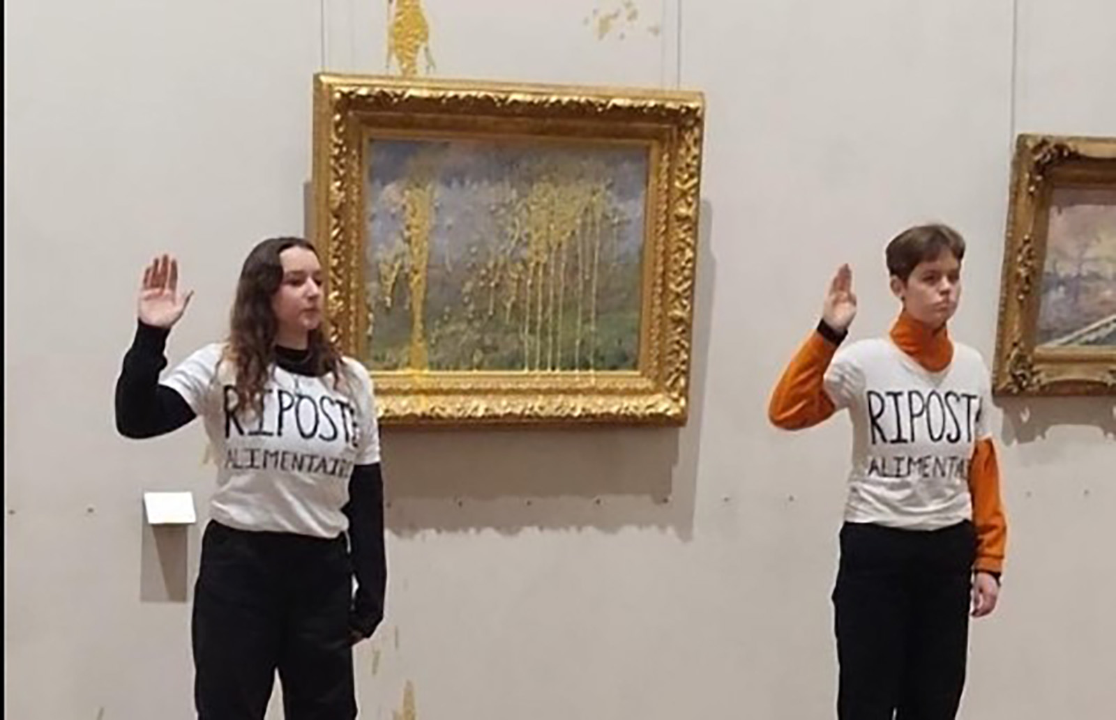 Aktivisti za zaštitu životne sredine polili supom Moneovo "Proleće" u Lionu