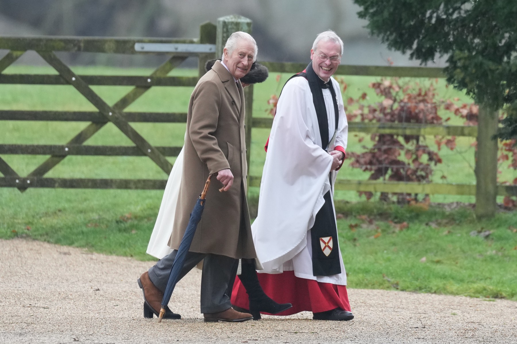 Royals attend church service