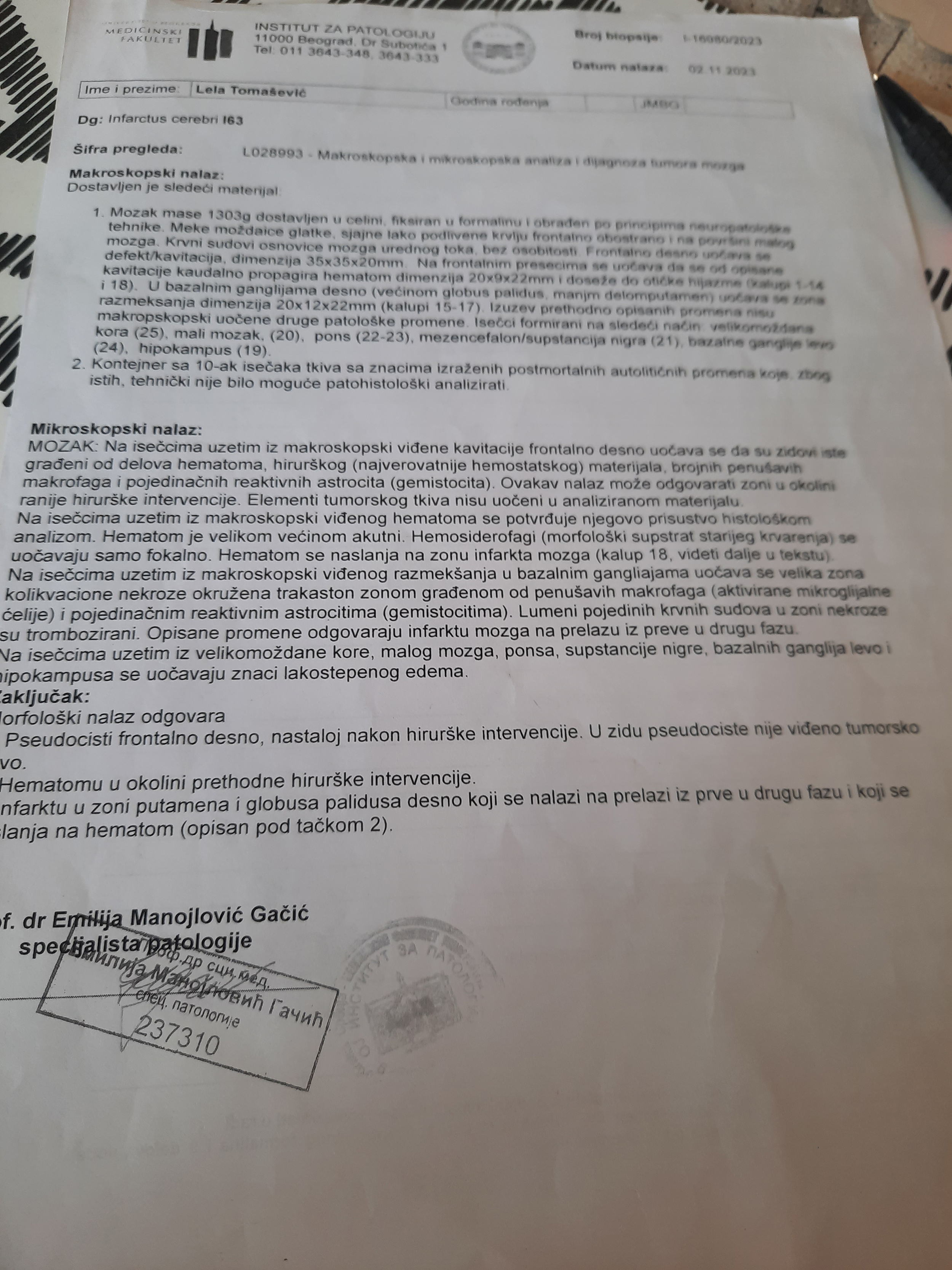 Porodica Tomašević iz sela Zablaće, nadomak Čačka tužila je kragujevački Klinički centar zbog, kako tvrde, nesavesnog lečenja Lele Tomašević koja je preminula u toj zdravstvenoj ustanovi 5. avgusta 2023. godine.
