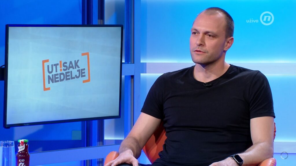 Bojan Krivokapić, glumac i voditelj podkasta Neosvetljeni ćošak, emisija Utisak nedelje Foto: Nova