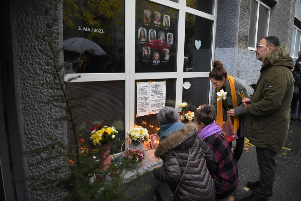 Beograd, 29.novembar 2023. Protest roditelja dece ubijene u školi "Ribnikar"