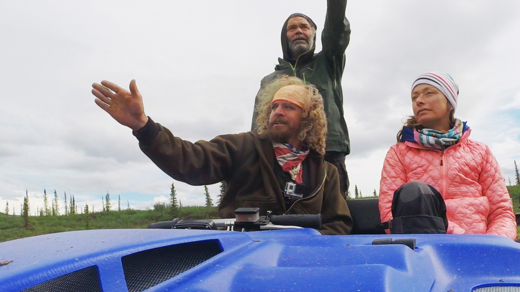 ULTIMATE SURVIVAL ALASKA, (from left): Scott 'Cluck' McCleskey, James Sweeney (top), Kasha Rigby,