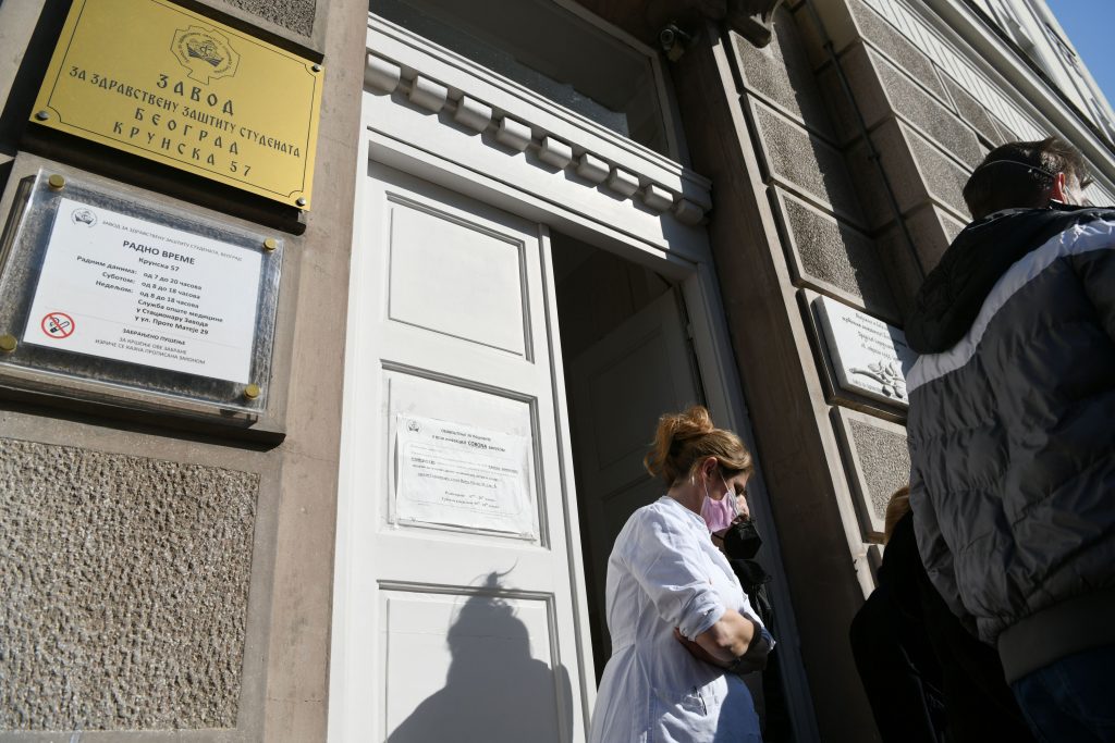 Beograd, 22.02.2021. "Ne damo Studentsku polikliniku", Studentska poliklinika,  protest Foto: Filip Krainčanić/Nova.rs