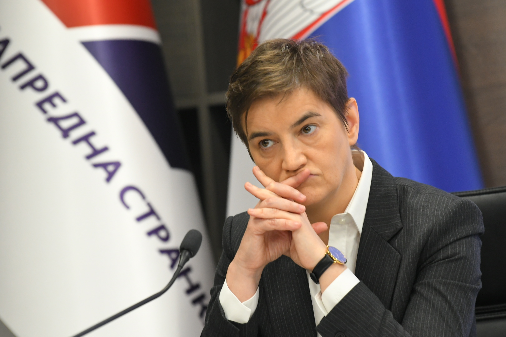 Beograd, 30. April 2024. Predsedništvo SNS,  Okupljaju se funkcioneri stranke, sednica Predsedništva SNS u sedištu stranke na Novom Beogradu, Foto: Amir Hamzagić/Nova.rs