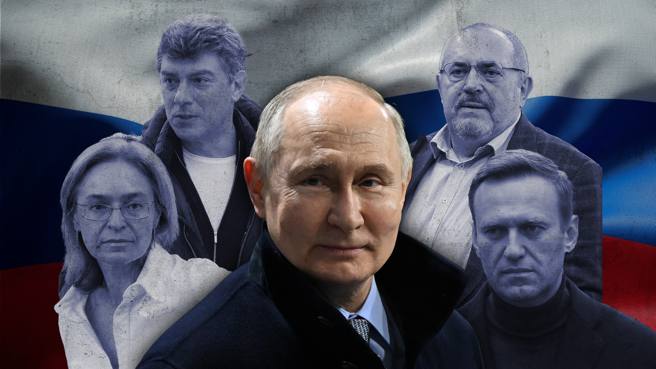 Ana Politkovska, Boris Nemtsov, Vladimir Putin,