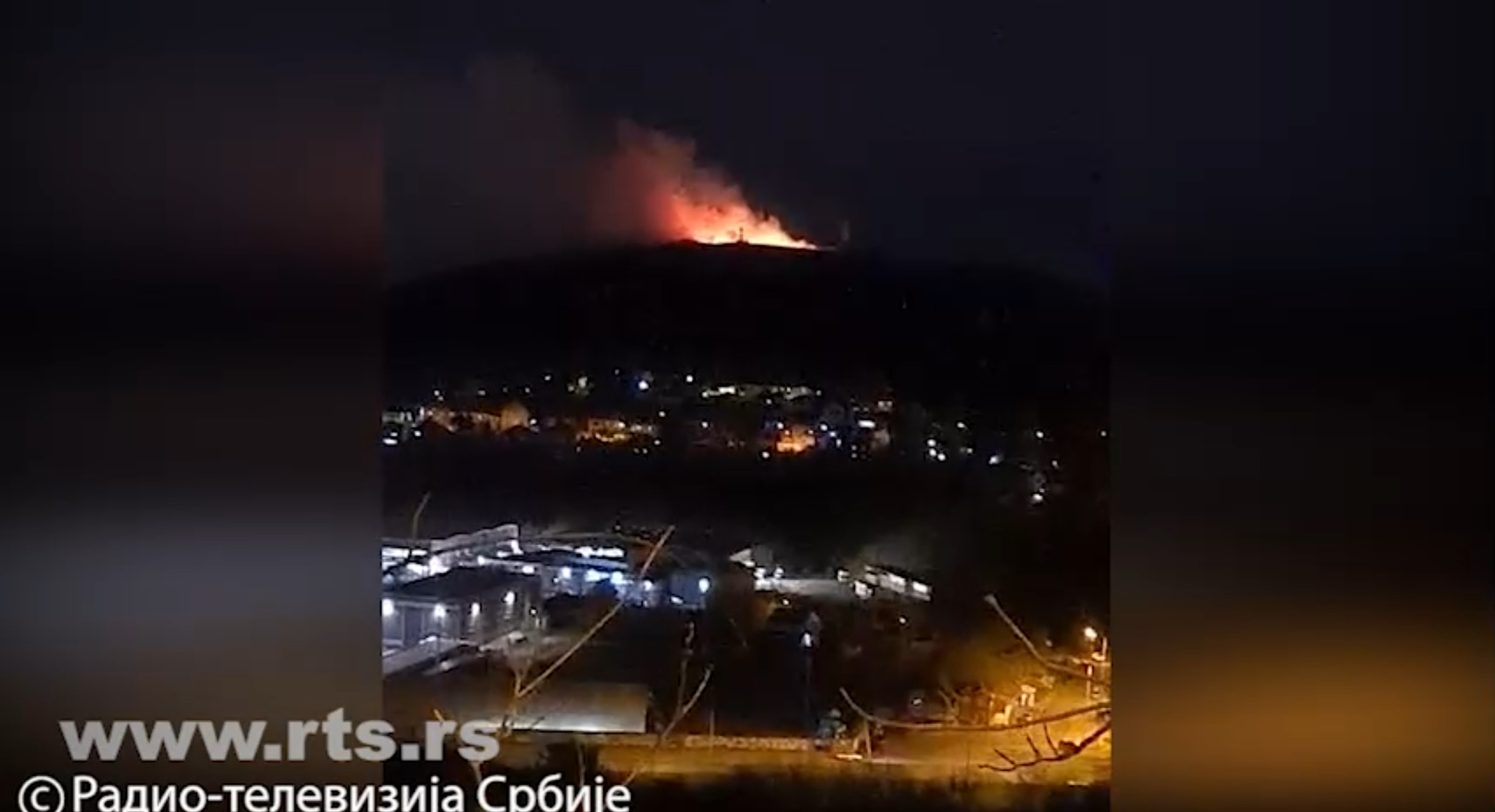 Straževica, požar Foto: Printscreen/RTS
