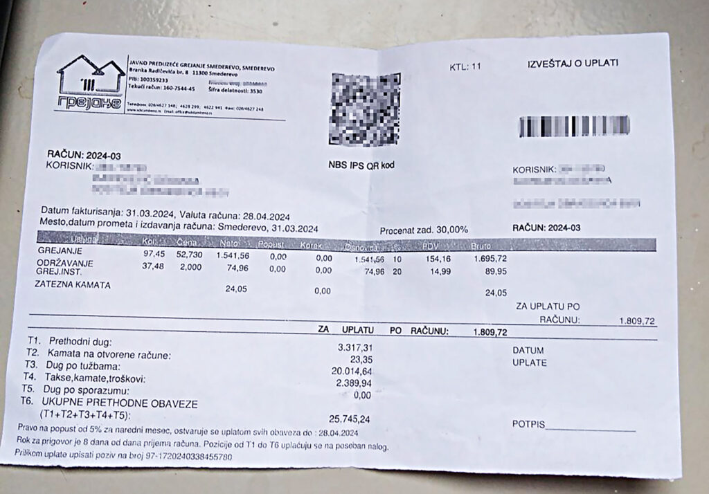 toplana racun radijator grejanje visok racun smederevo