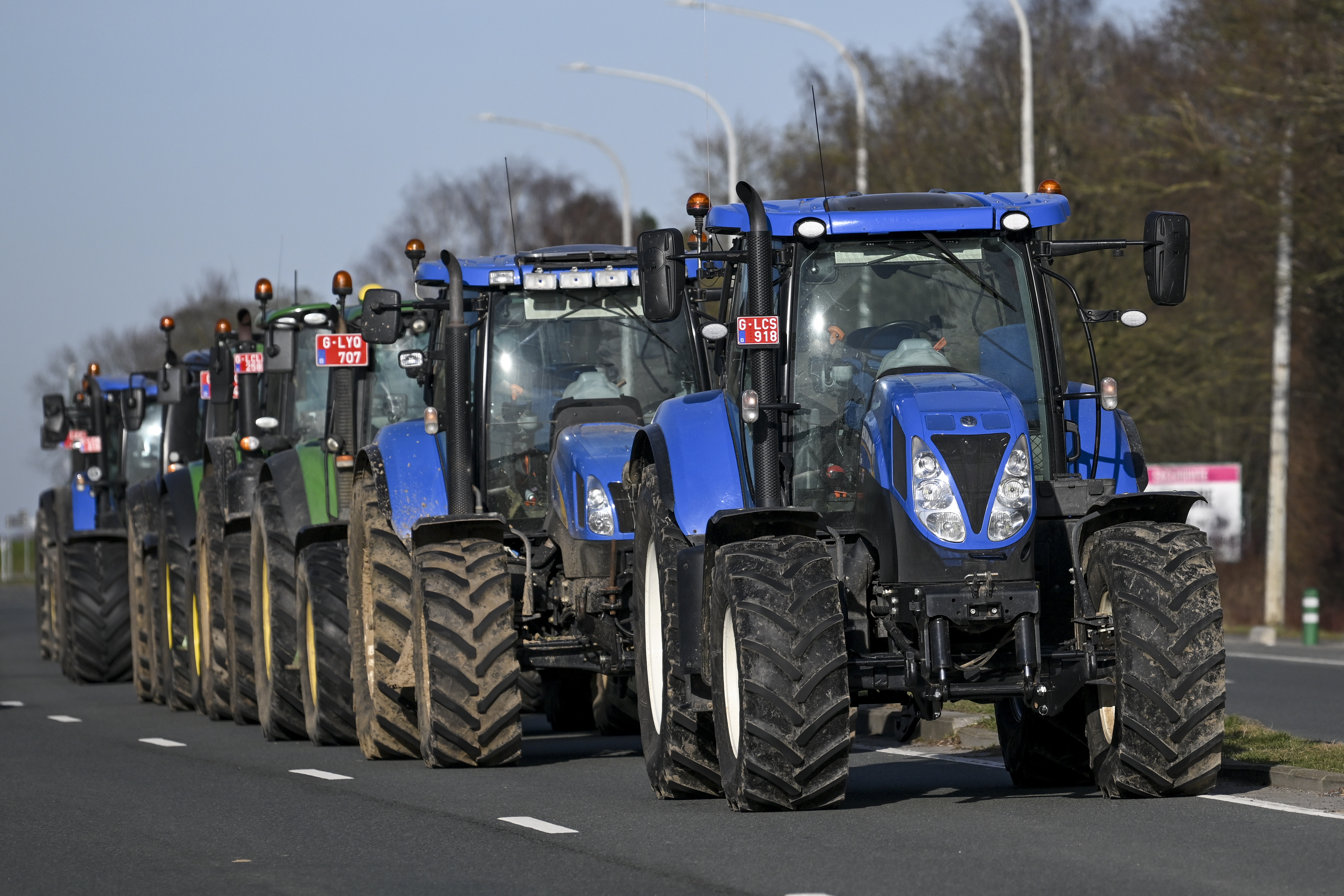 Belgian farmers block roads during protest in Walloon Region