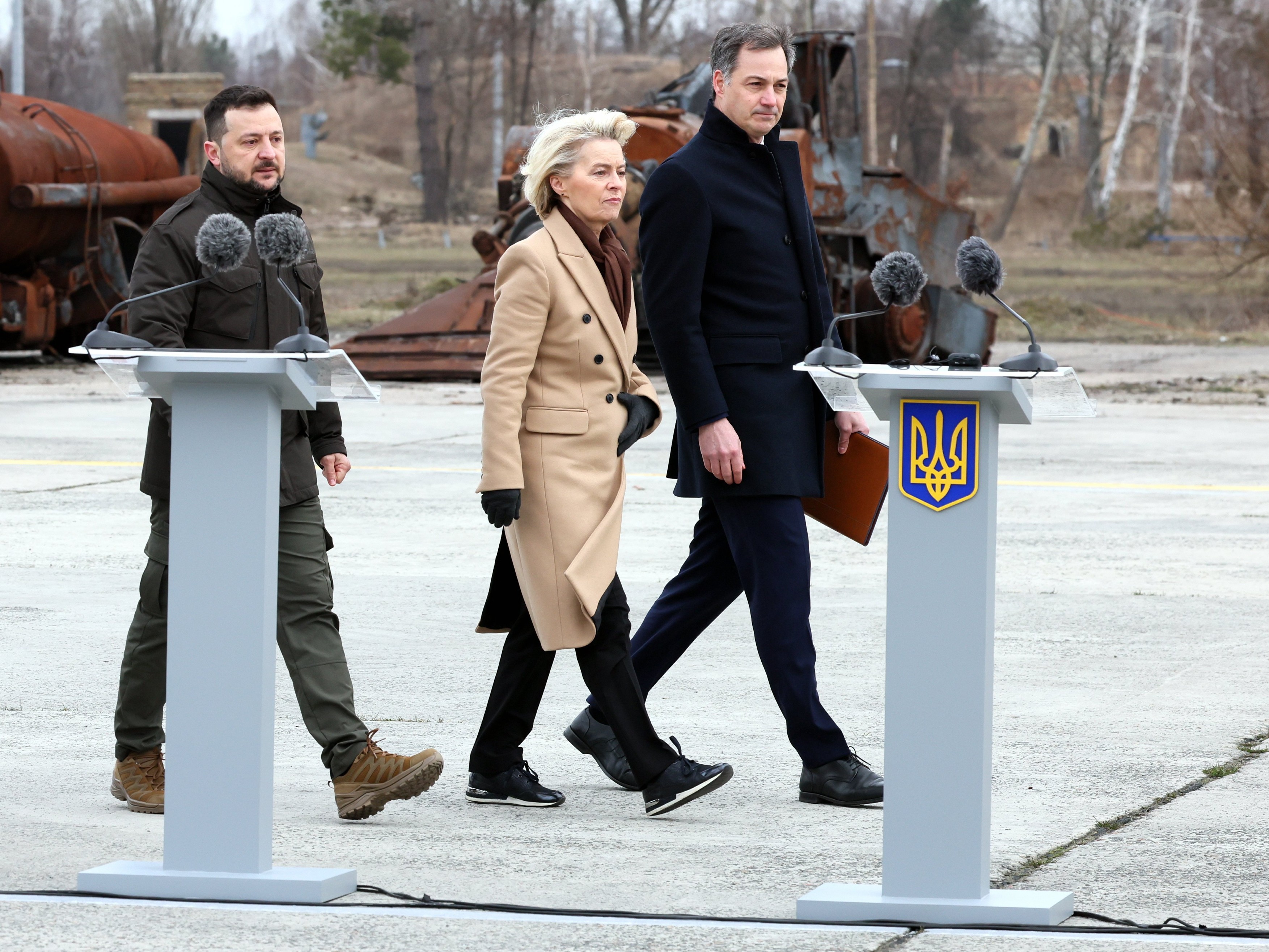 UKRAINE VISIT OF EU COMMISSION AND BELGIAN PRESIDENCY