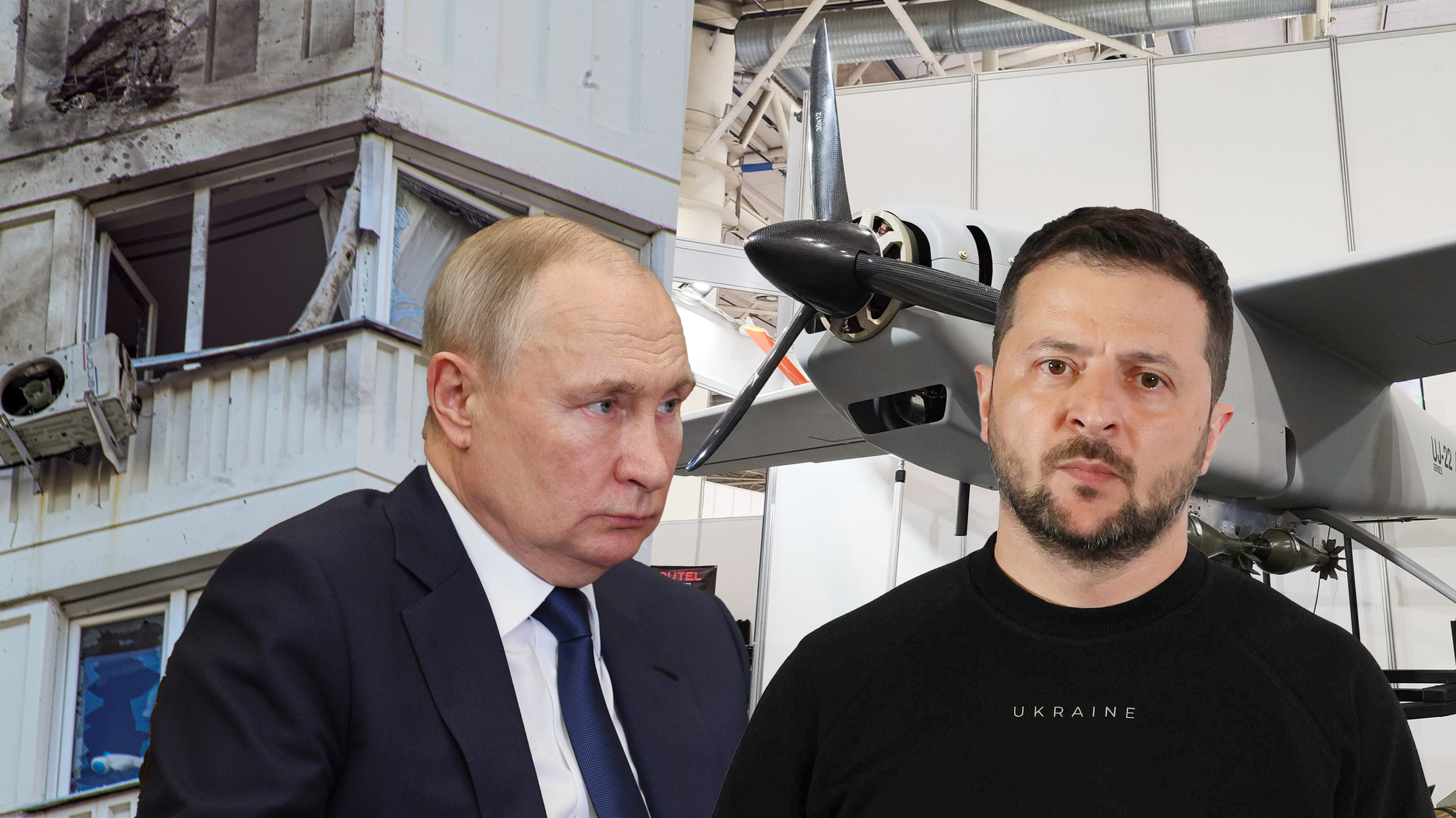 putin, zelenski, dronovi i neke od slike ovog napada dronovima na moskvu
Foto: Gavriil Grigorov / Sputnik / Profimedia, Kyodo/Newscom / Newscom / Profimedia, Tanjug/AP Photo, Wikimedia/VoidWanderer