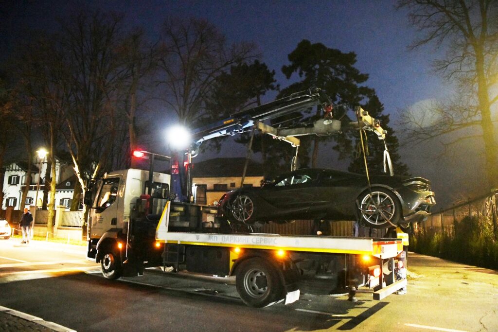 Beograd 06. mart 2223. Saobraćajna nesreća u Užičkoj ulici u kojoj je učestvovao Nikola Petrović kum Aleksandra Vučića Foto:Vesna Lalić/Nova.rs