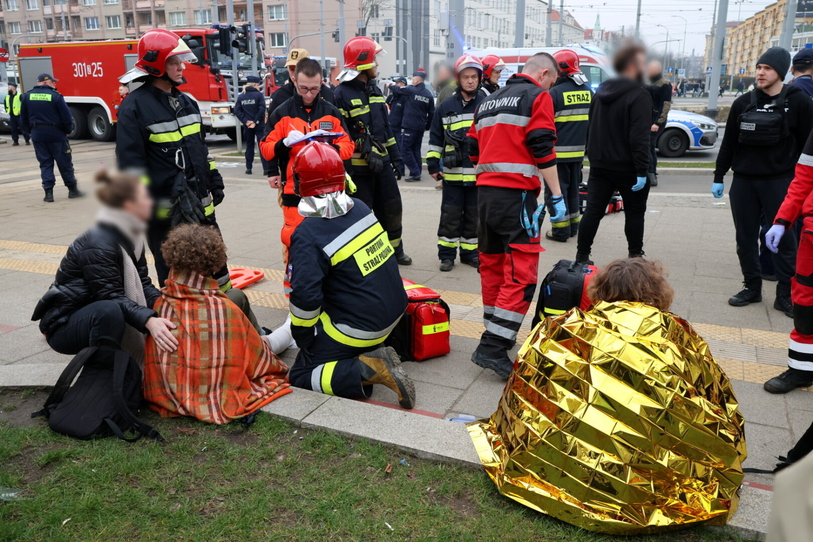Road accident at Rodlo Square in Szczecin